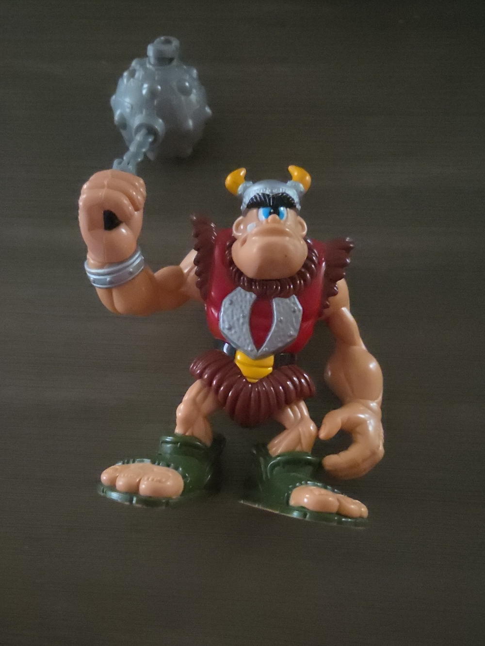 Fisher-Price Viking Warrior Figure in Red, Green & Yellow
